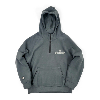 Men's Sueded Zipneck Hoodie with 3D PVC Patches