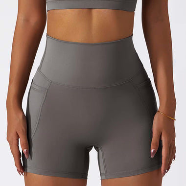 Women's Seamless High Waist Bike Shorts with Pockets 3.5" Inseam